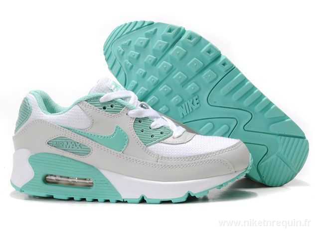 Bon Gris Et Vert Chaussures Nike Air Max 90